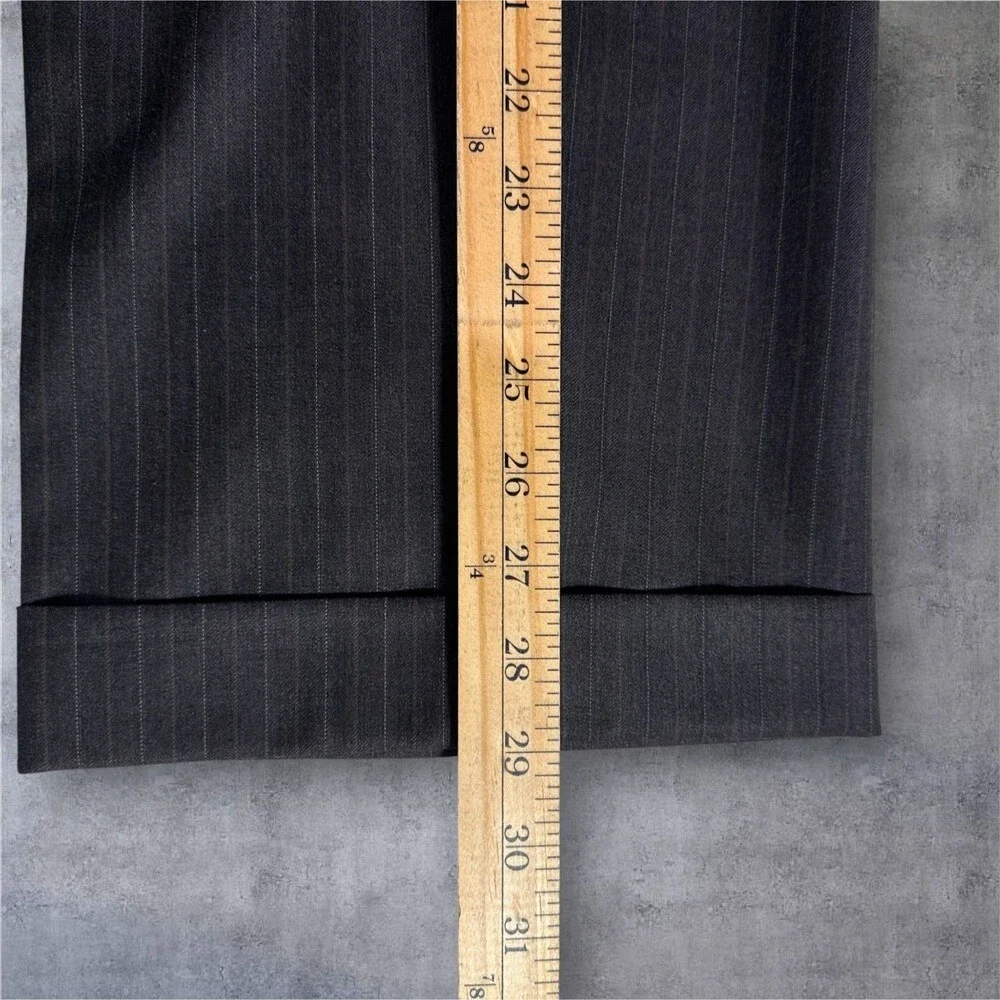 RALPH LAUREN Classic Mens 2 Piece Suit Blazer Jacket 46R Pant 40Wx29L Gray Wool